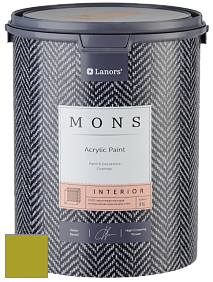 MONS INTERIOR PAINT – 100% акриловая глубоко матовая краска, 3% блеска цвет NCS S 2070-G60Y 