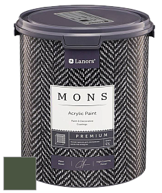 MONS PREMIUM PAINT – 100% акриловая интерьерная краска с шелковистым матовым блеском цвет NCS S 7020-G30Y 