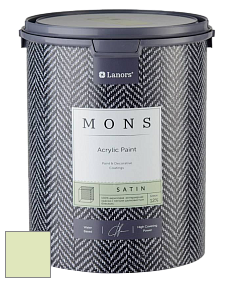 MONS SATIN PAINT – 100% акриловая полуматовая краска, 12% блеска цвет NCS S 0520-G40Y 