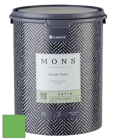MONS SATIN PAINT – 100% акриловая полуматовая краска, 12% блеска цвет NCS S 1070-G20Y 