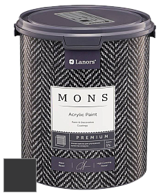 MONS PREMIUM PAINT – 100% акриловая интерьерная краска с шелковистым матовым блеском цвет MONS 156 Черный тюльпан