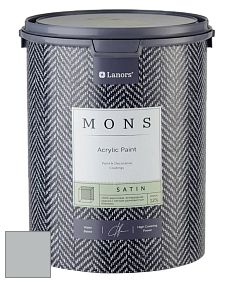 MONS SATIN PAINT – 100% акриловая полуматовая краска, 12% блеска цвет NCS S 2502-B50G 