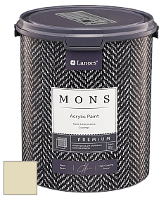 MONS PREMIUM PAINT – 100% акриловая интерьерная краска с шелковистым матовым блеском цвет NCS S 1010-G90Y 