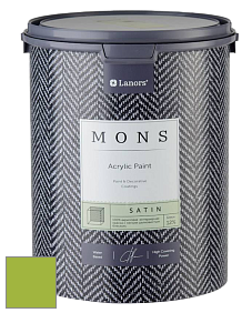 MONS SATIN PAINT – 100% акриловая полуматовая краска, 12% блеска цвет NCS S 1070-G40Y 