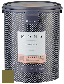 MONS INTERIOR PAINT – 100% акриловая глубоко матовая краска, 3% блеска цвет NCS S 5040-G70Y 