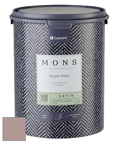 MONS SATIN PAINT – 100% акриловая полуматовая краска, 12% блеска цвет MONS 196 Итальянская роза