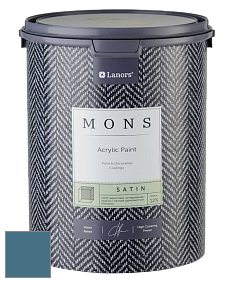 MONS SATIN PAINT – 100% акриловая полуматовая краска, 12% блеска цвет MONS 111 Сапфир