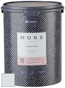 MONS EGGSHELL PAINT – 100% акриловая шелковисто-матовая краска, 7 % блеска цвет MONS 177 Голубой кристалл