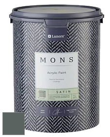 MONS SATIN PAINT – 100% акриловая полуматовая краска, 12% блеска цвет NCS S 7005-B80G 