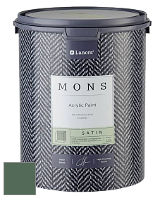MONS SATIN PAINT – 100% акриловая полуматовая краска, 12% блеска цвет NCS S 6020-G10Y 