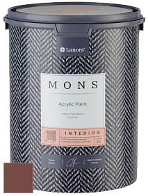 MONS INTERIOR PAINT – 100% акриловая глубоко матовая краска, 3% блеска цвет MONS 120 Дубовая кора