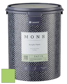 MONS SATIN PAINT – 100% акриловая полуматовая краска, 12% блеска цвет NCS S 0560-G30Y 