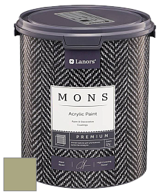 MONS PREMIUM PAINT – 100% акриловая интерьерная краска с шелковистым матовым блеском цвет NCS S 3020-G60Y 