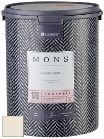 MONS EGGSHELL PAINT – 100% акриловая шелковисто-матовая краска, 7 % блеска цвет MONS 134 Топленое молоко