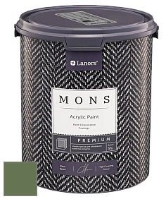 MONS PREMIUM PAINT – 100% акриловая интерьерная краска с шелковистым матовым блеском цвет NCS S 5030-G30Y 