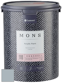 MONS EGGSHELL PAINT – 100% акриловая шелковисто-матовая краска, 7 % блеска цвет MONS 161 Голубая глина