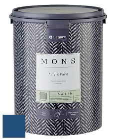 MONS SATIN PAINT – 100% акриловая полуматовая краска, 12% блеска цвет NCS S 4550-R80B 
