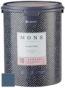 MONS EGGSHELL PAINT – 100% акриловая шелковисто-матовая краска, 7 % блеска цвет MONS 162 Синий гранит