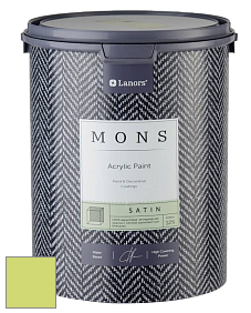 MONS SATIN PAINT – 100% акриловая полуматовая краска, 12% блеска цвет NCS S 0550-G50Y 