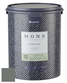MONS SATIN PAINT – 100% акриловая полуматовая краска, 12% блеска цвет NCS S 6005-G20Y 