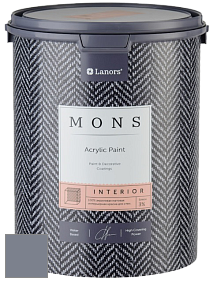 MONS INTERIOR PAINT – 100% акриловая глубоко матовая краска, 3% блеска цвет NCS S 5010-R70B 