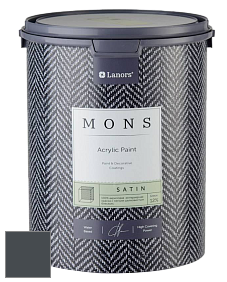 MONS SATIN PAINT – 100% акриловая полуматовая краска, 12% блеска цвет NCS S 8005-B 