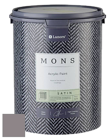 MONS SATIN PAINT – 100% акриловая полуматовая краска, 12% блеска цвет NCS S 5005-R20B 