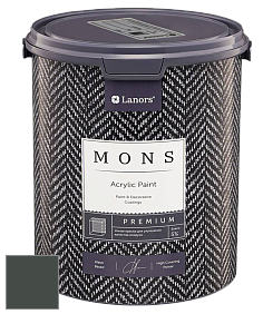 MONS PREMIUM PAINT – 100% акриловая интерьерная краска с шелковистым матовым блеском цвет NCS S 8005-G 
