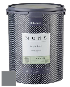MONS SATIN PAINT – 100% акриловая полуматовая краска, 12% блеска цвет NCS S 5502-B 