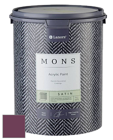 MONS SATIN PAINT – 100% акриловая полуматовая краска, 12% блеска цвет NCS S 5040-R30B 