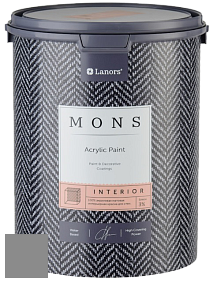 MONS INTERIOR PAINT – 100% акриловая глубоко матовая краска, 3% блеска цвет NCS S 5000-N 