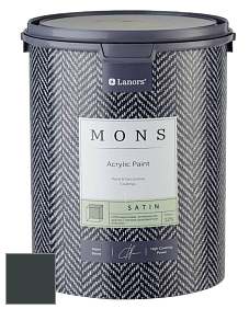 MONS SATIN PAINT – 100% акриловая полуматовая краска, 12% блеска цвет NCS S 8505-B50G 