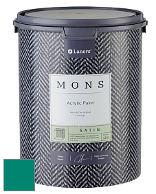 MONS SATIN PAINT – 100% акриловая полуматовая краска, 12% блеска цвет NCS S 3060-B70G 