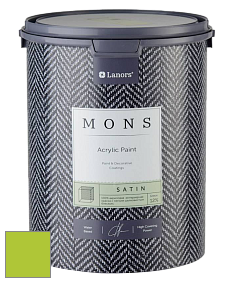 MONS SATIN PAINT – 100% акриловая полуматовая краска, 12% блеска цвет NCS S 0575-G40Y 