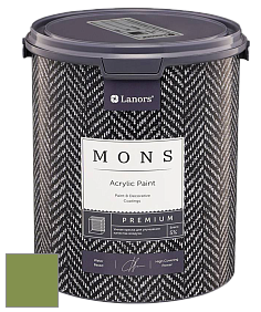 MONS PREMIUM PAINT – 100% акриловая интерьерная краска с шелковистым матовым блеском цвет NCS S 3050-G40Y 