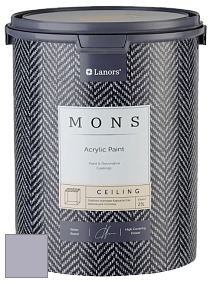 MONS CEILING PAINT – Aбсолютно матовая потолочная краска, 2% блеска цвет MONS 201 Лаванда