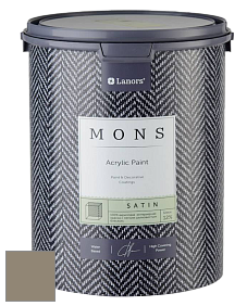 MONS SATIN PAINT – 100% акриловая полуматовая краска, 12% блеска цвет MONS 158 Одинокая скала