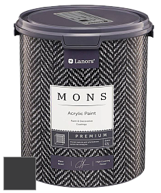 MONS PREMIUM PAINT – 100% акриловая интерьерная краска с шелковистым матовым блеском цвет NCS S 9000-N 