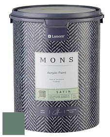 MONS SATIN PAINT – 100% акриловая полуматовая краска, 12% блеска цвет NCS S 5020-G 