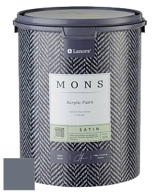 MONS SATIN PAINT – 100% акриловая полуматовая краска, 12% блеска цвет NCS S 6010-R70B 