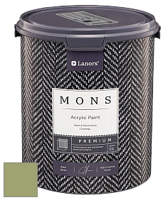 MONS PREMIUM PAINT – 100% акриловая интерьерная краска с шелковистым матовым блеском цвет NCS S 3030-G50Y 