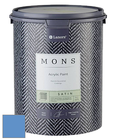 MONS SATIN PAINT – 100% акриловая полуматовая краска, 12% блеска цвет NCS S 2050-R80B 