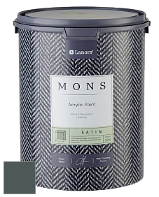 MONS SATIN PAINT – 100% акриловая полуматовая краска, 12% блеска цвет MONS 48 Вороново крыло