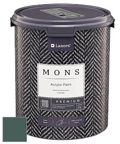 MONS PREMIUM PAINT – 100% акриловая интерьерная краска с шелковистым матовым блеском цвет MONS 49 Малахитовая шкатулка