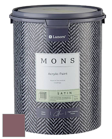 MONS SATIN PAINT – 100% акриловая полуматовая краска, 12% блеска цвет MONS 55 Ягодный поцелуй