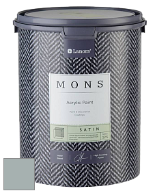 MONS SATIN PAINT – 100% акриловая полуматовая краска, 12% блеска цвет NCS S 3005-B50G 