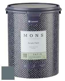 MONS SATIN PAINT – 100% акриловая полуматовая краска, 12% блеска цвет NCS S 6010-B30G 