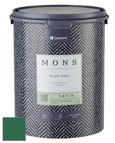 MONS SATIN PAINT – 100% акриловая полуматовая краска, 12% блеска цвет NCS S 5040-G 