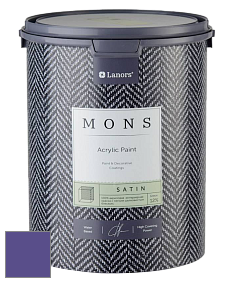 MONS SATIN PAINT – 100% акриловая полуматовая краска, 12% блеска цвет NCS S 3555-R60B 
