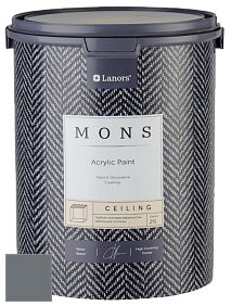 MONS CEILING PAINT – Aбсолютно матовая потолочная краска, 2% блеска цвет MONS 214 Антрацитовая пещера